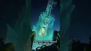 Discovering a sunken shipwreck 400m under the sea! #bahamas #submarine #discovery #ocean #diving