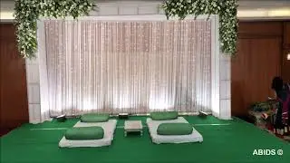 ABIDS Events, Wedding Planners - White & Green Themed Shukrana Setup, Golden Landmark Resort, Mysore