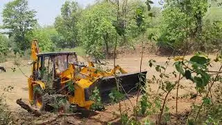 JCB Digmax Backhoe Loader power Stant with New Khet Leveling work Jcb Cartoon