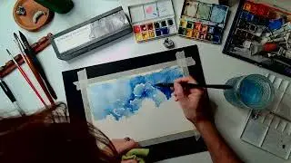 Nuvola su carta Fabriano cotone 100% grana ruvida, no white paint, only white paper.