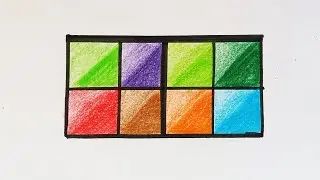 Rectangle shape drawing with colour easy step by step| very easy drawing