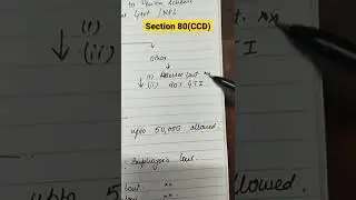 Deduction u/s 80ccd contribution to pension scheme #shorts #nps #itr #80ccd