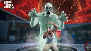 Gta 5 Franklin Sinchen Escape Ghost House #gta5 #gta5mods #gta5shinchan 