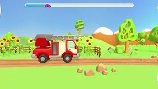 Сars toy Excavator, Truck, Loader, Tractor Power Wheels - Cartoon Animation video ambulance driving