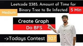 Leetcode 2385 Amount of Time for Binary Tree to Be Infected | Hindi