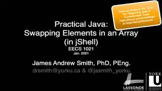 Practical Java: Swapping Elements in an Array (in jShell)