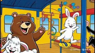 BoomBoom Train Song for Kids | Ride with Bunny, Bear & Elephant!