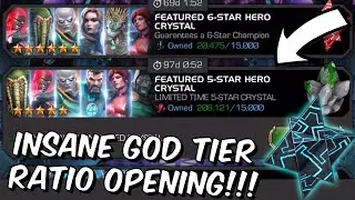 20x 5 Star & 2x 6 Star Crystal Opening! - INSANE GOD TIER RATIO!?! - Marvel Contest of Champions