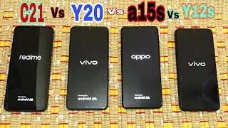 Realme C21 and Vivo Y20 and Oppo a15s  and Vivo Y12s Speed Test! PUBG MOBILE GAME TEST,