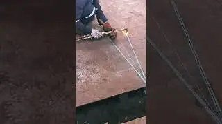 Hopper plate cutting work