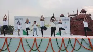 9th International Yoga Day celebration at Red fort delhi(part -1)