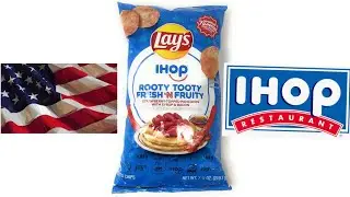 Eating the IHOP Rooty Tooty Fresh 'N Fruity Pancakes with Syrup & Bacon American Food Series Part 3