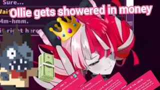 Ollie Gets showered in cash