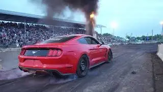 Demolition Derby 2025: Fire Car vs Smoke Monster Truck (Purple Smoke + FLAMING Mustang)
