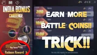 HOW TO EARN MORE BATTLE COINS!! #indiabonuschallenge #bonuschallenge #pubgmobile