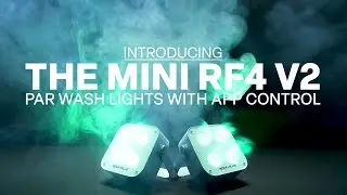 Rockville MINI RF4 V2 DJ/Party Par Wash Up Light+RF Remote+APP+Wireless DMX Promo