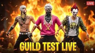 💀 FF LIVE GUILD TEST | Skills Check 🔥 | Join With Team Code ⚡