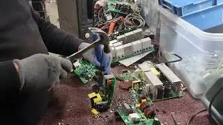harvesting copper and aluminium from transformers and power boards weee waste recycling