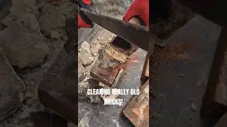 CLEANING REALLY OLD BRICKS... #construction #renovation