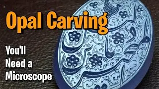 Best Opal Carving; Handmade opal carving to make a man opal ring; dremel carving