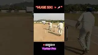 Huge Six! Massive Hit 🚀 | Power Hitting Cricket Short