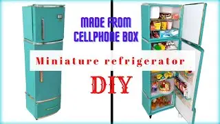 DIY- how to make miniature fridge/ refrigerator for your dolls /diy  Handmade - Doll crafts