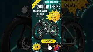 Bluvall AWD 2000W Electric Bike-7 Speed-48V Dual Motors- Hydraulic Brakes-26