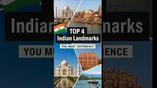 Top 4 Iconic Indian Landmarks You Must See! 🇮🇳 #TajMahal #Varanasi #HawaMahal #KeralaBackwaters