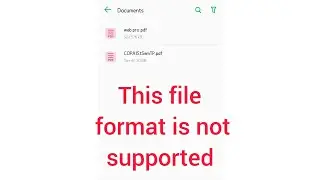 how to solve format is not support  / fix file format not support (android mobile)