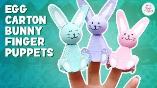 Egg Carton Bunny Finger Puppet | Easy Upcycled Puppets
