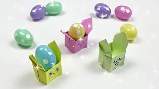 Easy Origami Easter Egg Holder ~ Easter Bunny Basket