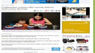 Confinement Food  Catering Service Singapore