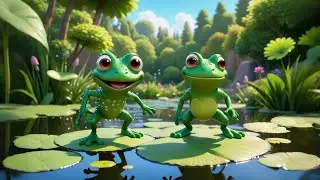Seven Little Frogs Jump and Splash | Nursery Rhymes for Kids | Baby Songs and Preschool Learning