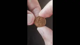 Moeda de 1 centavo de 2001 com reverso HORIZONTAL A&ccedil;o com revestimento de Cobre, 2.43g,  17mm