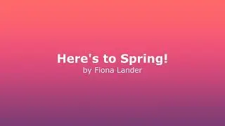 Here's to Spring! (sampler) by Fiona Lander
