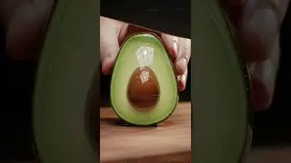 Glass Avocado Cutting in Ultra Slow Motion | Cinematic Satisfying ASMR 🥑✨ #Shorts #asmr #ai