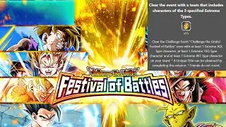 Extreme Type mission Completed! Challenge the Limits! Festival of Battles (DBZ: Dokkan Battle)