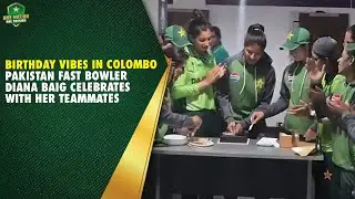 Birthday vibes in Colombo 🎂 Pakistan fast bowler Diana Baig celebrates with her teammates