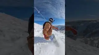 Snowboarding under the chairlift