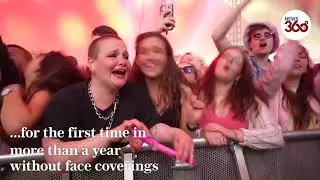 Liverpool: Thousands of mask-free revellers dance at pilot music festival | COVID-19 UK