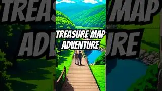 Treasure Map Adventure 🗺️🏕️. #aistorytelling #anime #treasure #map #forest #camping