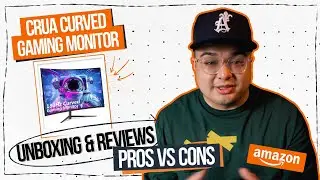 CRUA 24 inch 144hz/180hz Curved Gaming Monitor Review & Unboxing in under 2 minutes | Amazon.com