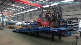 Container loading ramp.Common equipment for logistics and transportation.