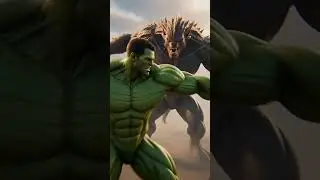 &lrm;Hulk Fights a Savage Monster to Save the Village | Hulk Rage AI. #hulk #ai