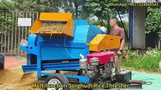 Multifunction Sorghum Rice Thresher | High-Efficiency Grain Threshing Machine | Demo