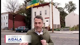 FINALLY! Greg Aidala walks the streets with the current mayor of Albany, NY. (Oct. 2021)