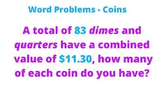 How to solve a word problem - coins