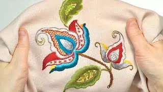 Crewel Work | Very Easy Stitches & Beautiful Design | Jacobean embroidery In detail