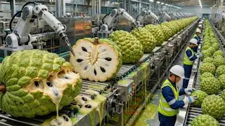 Inside the Custard Apple Factory: From Fresh Fruit to Sweet Desserts (Full Process)