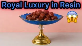 Royal Blue & Gold Resin Pedestal Bowl DIY Tutorial
